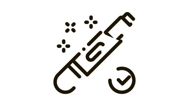 Positive Pregnancy Test Icon Animation. black Positive Pregnancy Test animated icon on white background