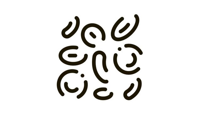 Erythrocyte In Blood Icon Animation. black Erythrocyte In Blood animated icon on white background