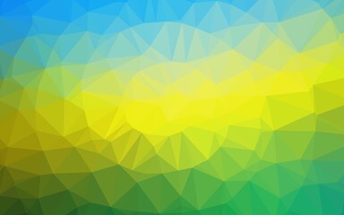 Dark Blue, Yellow vector abstract polygonal texture.