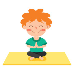 Funny Kid In Yoga Pose