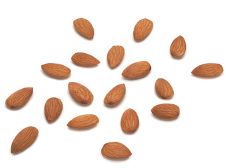 almond nuts isolated on a white background