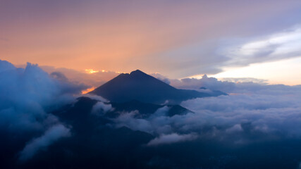 sunset over the mountains
