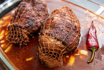 Rollbraten aus Putenfleisch