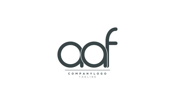 aaf Abstract initial monogram letter alphabet logo design