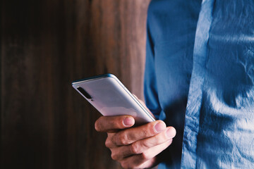 Man using his mobile phone