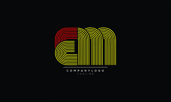 cem Abstract initial monogram letter alphabet logo design