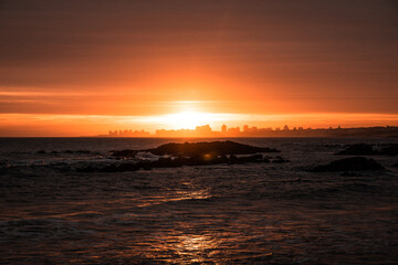 sunset at the beach. uy