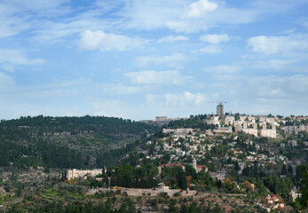 Fototapeta na wymiar View from Hadassah Medical Center. Ein Kerem. Jerusalem. Israel.