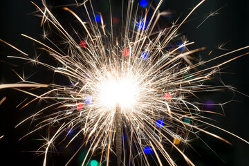 fireworks in the night sky