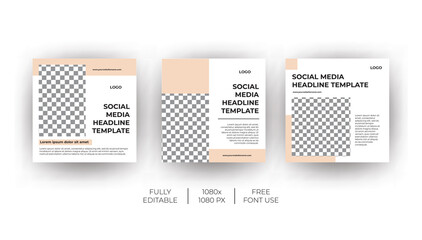 Modern Social Media banner template can be edited. Everyone can use this design easily. Promotional web banners for social media.-Vector.