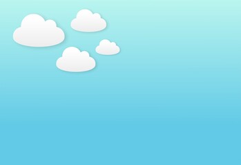 Cloud illustration 3D sky blue