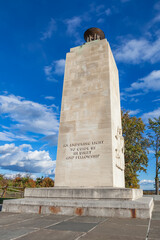 The Eternal Light Peace Memorial on Oak Hill at the Gettysburg National Military Park dedicated in 1938 by President Franklin Delano Roosevelt - obrazy, fototapety, plakaty