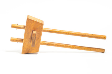 Marking gage, a tool for carpenter, on white background