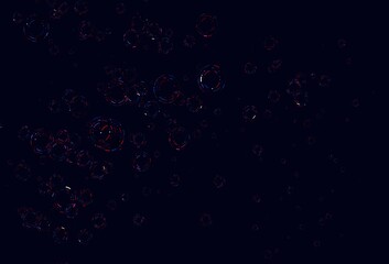 Light Blue, Red vector background with bubbles.