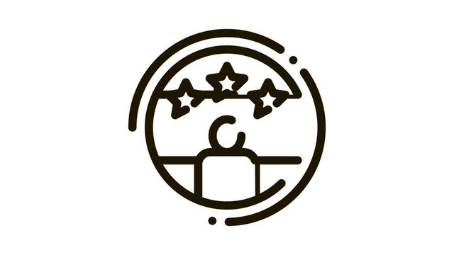 Voter Winner Icon Animation. black Voter Winner animated icon on white background