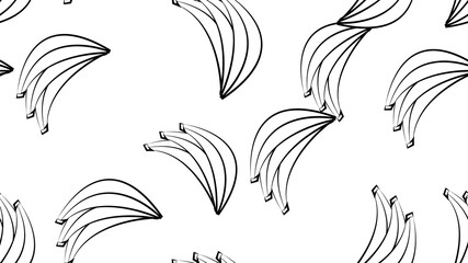 Banana seamless pattern vector. Bunch of Ripe bananas on a white background. For food design, restaurant, wrapping, health care products. Can be used as background, label, decoration