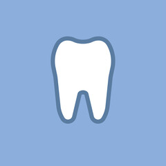 Tooth vector icon. Dentist symbol.