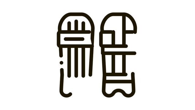 Skateboard Icon Animation. black Skateboard animated icon on white background