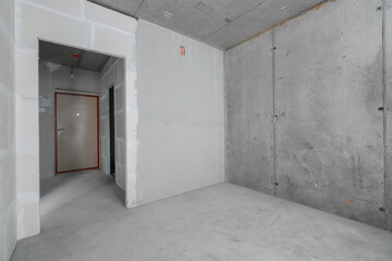 new apartment in a new building without finishing