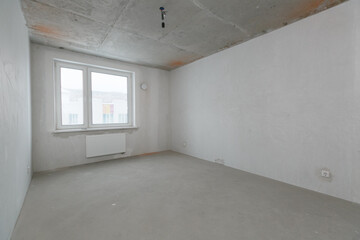 new apartment in a new building without finishing