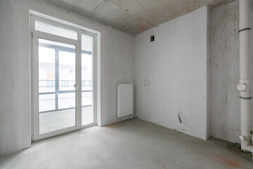 new apartment in a new building without finishing