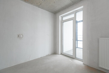 new apartment in a new building without finishing