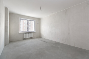new apartment in a new building without finishing