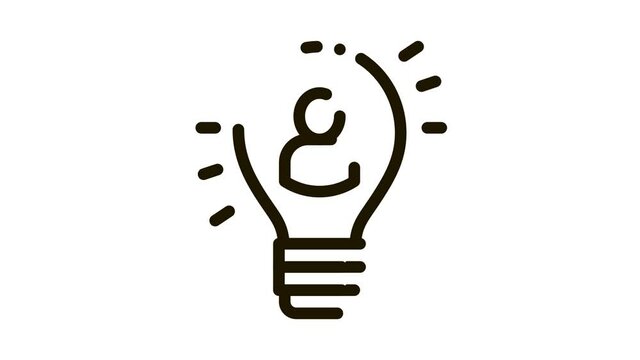 Quick Wits Human Talent animated black icon on white background