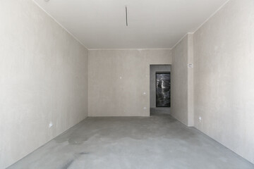 new apartment in a new building without finishing