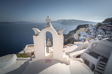 White architecture on Santorini island, Greece.