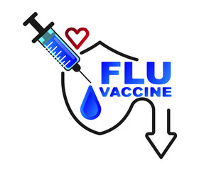 Vaccination concept design. vaccine protection against viruses and flu. Display for medicine and vaccine concept, banner, poster, web page.
