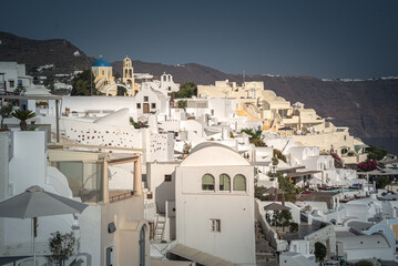 White architecture on Santorini island, Greece.