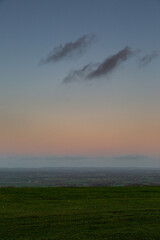 Looking out at the Sunset View from Firle Beacon, on a Winters Evening