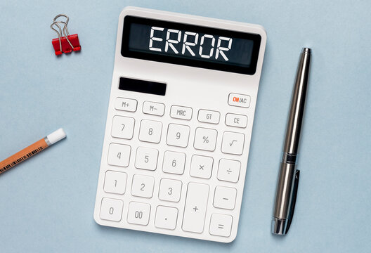 Error word inscription. Concept of failure and mistake
