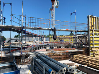Naklejka premium Baustelle in Hamburg Bergedorf am Serrahnhafen