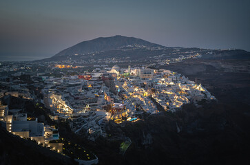 imerovigli sunset cloudy, Santorini island