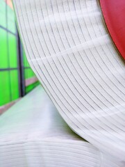 A roll of linoleum in its original packaging. 