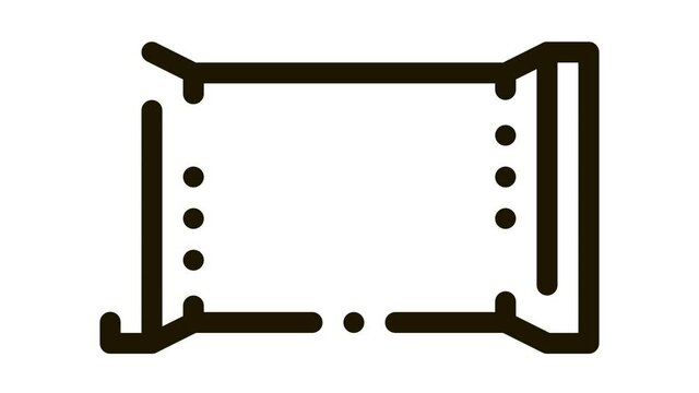 Blank Polymer Packaging Chocolate Bar animated black icon on white background