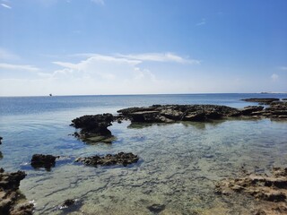 rocks and sea