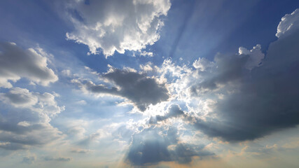 Fototapeta na wymiar beautiful sky full color sun and cloud nature background
