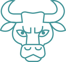 Ox icon zodiac sign symbol of 2021