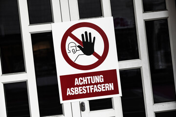 Asbest Warnschild