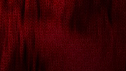 Traditional elegant Asian wave pattern in red color on waving looped cloth. Concept 3D animation shot for Chinese New Year and festive backgrounds. Luxurious full frame silk texture with copy space. - Powered by Adobe