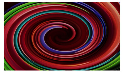 Colorful red Spiral background glowing in the dark