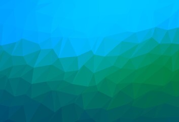 Obraz premium Light Blue, Green vector blurry triangle template.