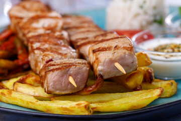 greek souvlaki skewers