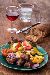 cevapcici on a plate