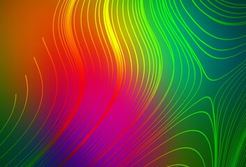 Dark Multicolor vector glossy abstract layout.