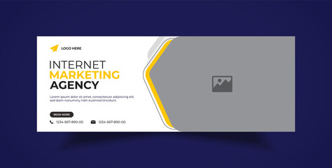 Digital marketing agency  social media post, web banner, and Facebook cover template