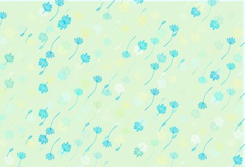 Light Blue, Yellow vector hand painted pattern.